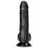 RealRock - tapadókorongos, realisztikus dildó - 15,5cm (fekete)