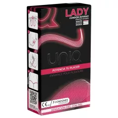 Uniq Lady - latexmentes, hipoallergén női óvszer (3 db)