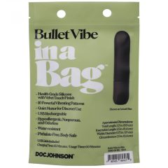   Doc Johnson Bullet Vibe - akkus, vízálló rúdvibrátor (fekete)