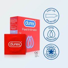 Durex Feel Intimate - vékonyfalú óvszer (3db)