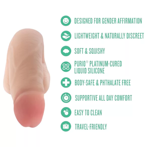 Blush UrSelf Affirm - élethű packer testszínű műpénisz (13 cm)