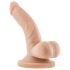 Dr. Skin 4 - tapadókorongos, herés élethű dildó - natúr (12cm)