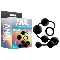 Anal Adventures L - gyöngyös anál dildó (fekete) Anal Adventures L - gyöngyös anál dildó (fekete)