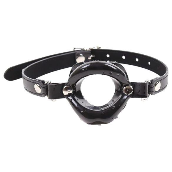 Latetobed - száj formájú szilikon szájpecek (fekete)