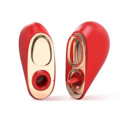   INTOYOU Heart 2in1 - akkus, kétfunkciós csiklóizgató (piros)