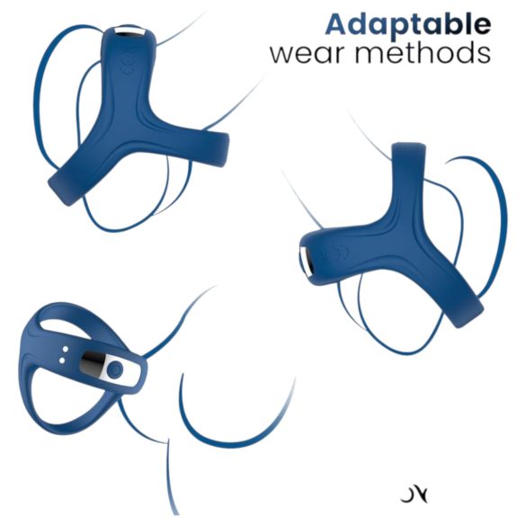 INTOYOU - okos, vibrációs pénisz-és heregyűrű (kék)