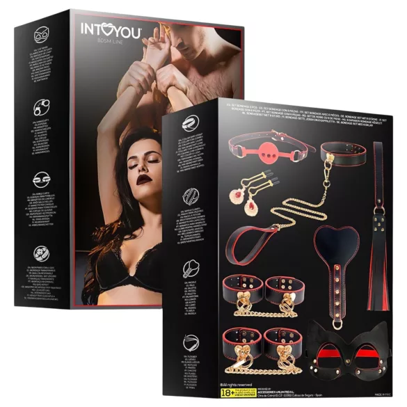 INTOYOU - BDSM haladó szett - 8 részes (fekete)