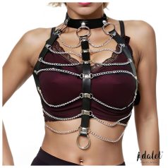 Adalet Hilda - vegán bőr láncos hám (fekete) Adalet Hilda - vegán bőr láncos hám (fekete)