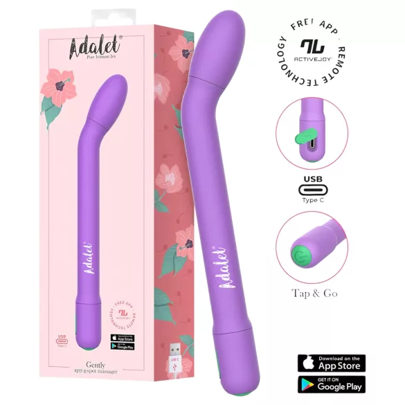 Adalet Gently - okos G-pont és prosztata vibrátor (lila)