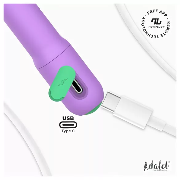 Adalet Gently - okos G-pont és prosztata vibrátor (lila)