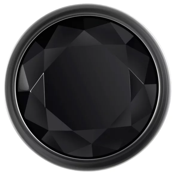 Evolved Black Gem - fém anál plug szett, fekete kővel (ezüst)