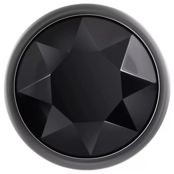 Evolved Black Gem - fém anál plug szett, fekete kővel (ezüst)