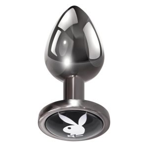 Playboy Tux - anál dildó - kicsi (ezüst)