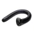 Hosed Spiral Anal Snake 19 - hosszú, tapadókorongos anál dildó (fekete)