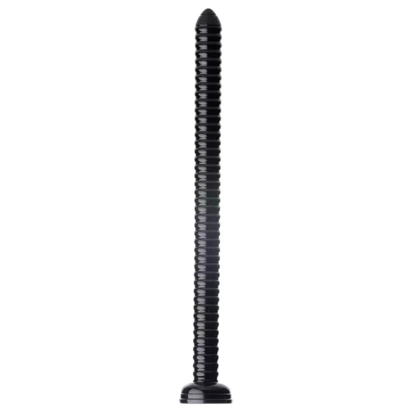 HOSED Ribbed Hose 19 - tapadókorongos anál dildó (fekete)