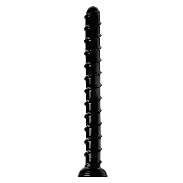 Hosed Swirl Tchick Anal Snake 18 - csavart, extra hosszú anál dildó (fekete)