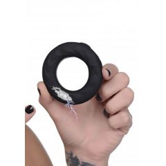Zeus - rádiós, E-Stim péniszgyűrű (fekete)
