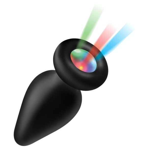 Booty Sparks - szilikon világító butt plug (fekete)