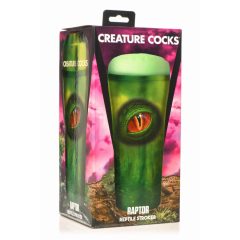   Creature Cocks Raptor - hüllő műpunci tokban (fekete-zöld)