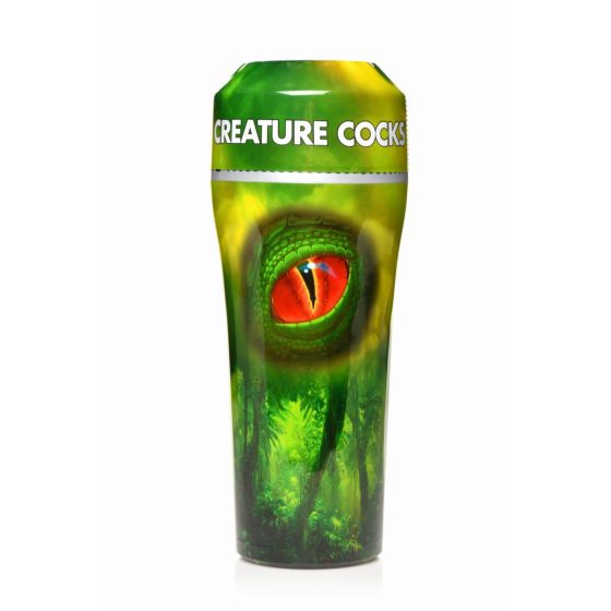 Creature Cocks Raptor - hüllő műpunci tokban (fekete-zöld)