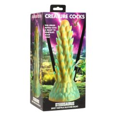   Creature Cocks Stegosaurus - tüskés szilikon dildó - 20cm (zöld)