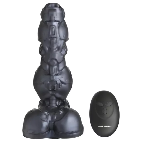 XR Brands Cyborg cock - lökő robotvibrátor távirányítóval (ezüst)