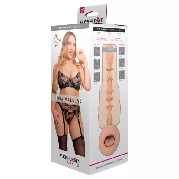 Fleshlight Mia Malkova - élethű műszáj maszturbátor (natúr)