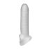 Fat Boy Micro Ribbed - péniszköpeny (17cm) - fehér