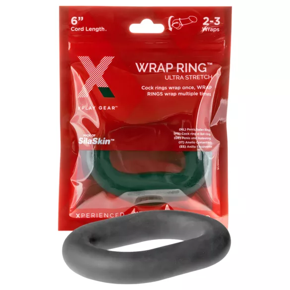 Perfect Fit Ultra Wrap 6 - vastag péniszgyűrű (fekete, 15 cm)