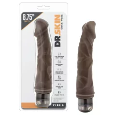   Dr. Skin Vibe No.6 - élethű, szabályozható rezgésű vibrátor (barna)