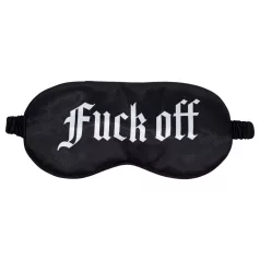 Ouch! Fuck Off - feliratos szatén BDSM szemmaszk (fekete)