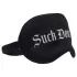 Ouch! Suck Don't Bite - feliratos szatén BDSM szemmaszk (fekete)