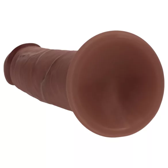 RealRock - dupla sűrűségű élethű dildó (barna, 15,5 cm)