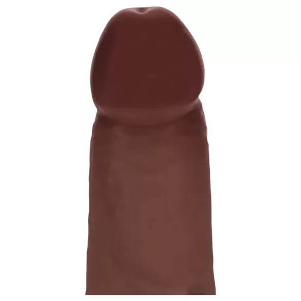 RealRock - dupla sűrűségű élethű dildó (barna, 15,5 cm)