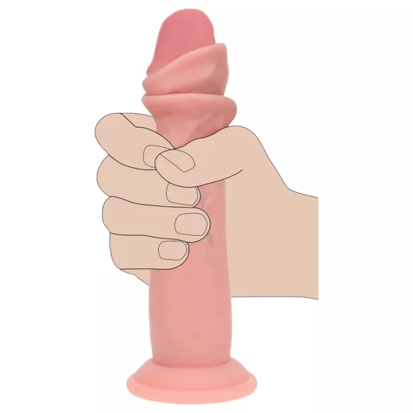 RealRock - dupla sűrűségű élethű dildó (testszínű, 15,5 cm)