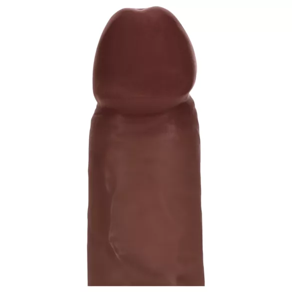 RealRock - dupla sűrűségű élethű dildó (barna, 18,5 cm)