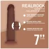 RealRock - dupla sűrűségű élethű dildó (barna, 18,5 cm)