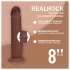 RealRock - dupla sűrűségű élethű dildó (barna, 20,5 cm)