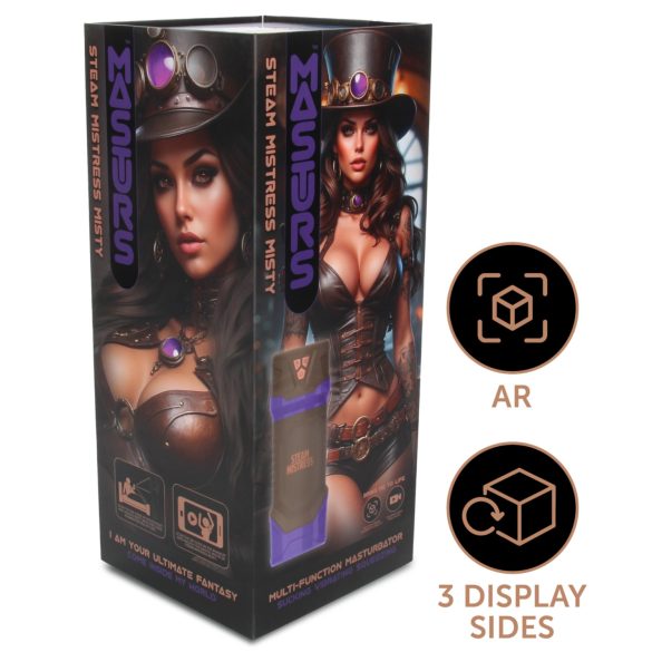 Masturs Misty - szívó-lüktető-rezgő AR maszturbátor (lila)