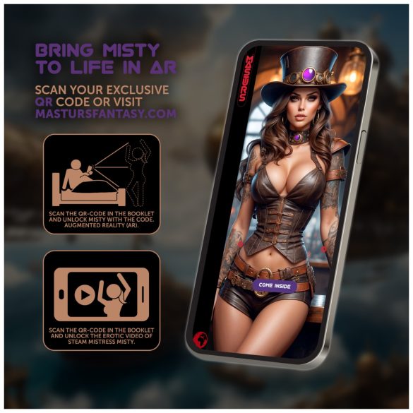 Masturs Misty - szívó-lüktető-rezgő AR maszturbátor (lila)