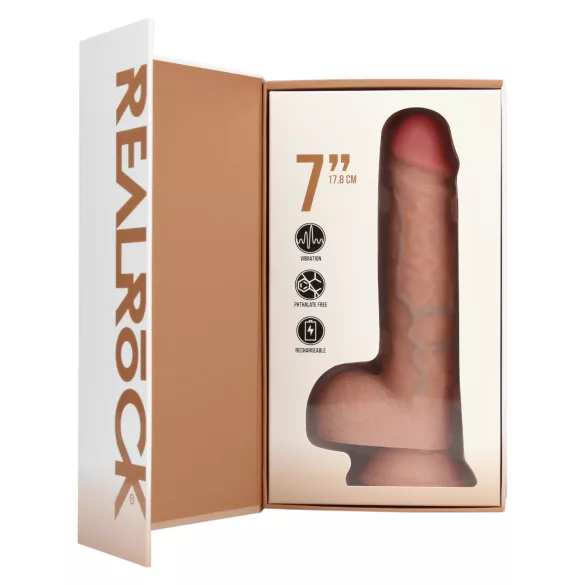 RealRock - natúr élethű, tapadókorongos vibrátor (18 cm)