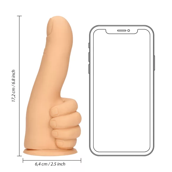 S-Line - hüvelykujj formájú dildó (testszínű)