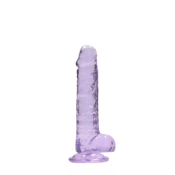 RealRock - átlátszó élethű dildó - lila (17cm)