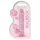 RealRock - átlátszó élethű dildó - pink (17cm)