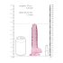 RealRock - átlátszó élethű dildó - pink (17cm)
