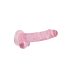 RealRock - átlátszó élethű dildó - pink (17cm)