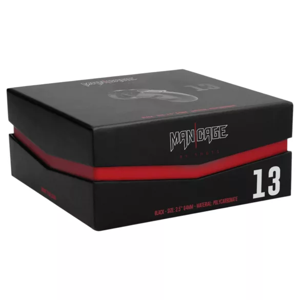 ManCage Model 13 - férfi erényöv péniszketrec (fekete, 6,5 cm)