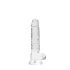 RealRock - átlátszó élethű dildó - átlátszó (17cm)