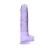 RealRock - átlátszó élethű dildó (lila, 22 cm)
