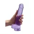 RealRock - átlátszó élethű dildó (lila, 22 cm)